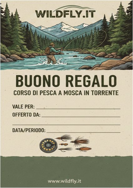 Buono regalo per un corso di pesca in torrente